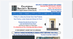 Desktop Screenshot of californiasecurityscreens.com